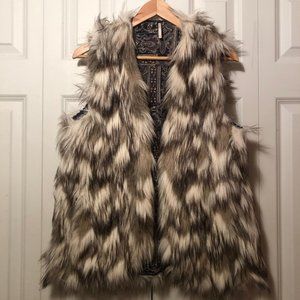Free People Faux Fur Reversible Vest - Size M